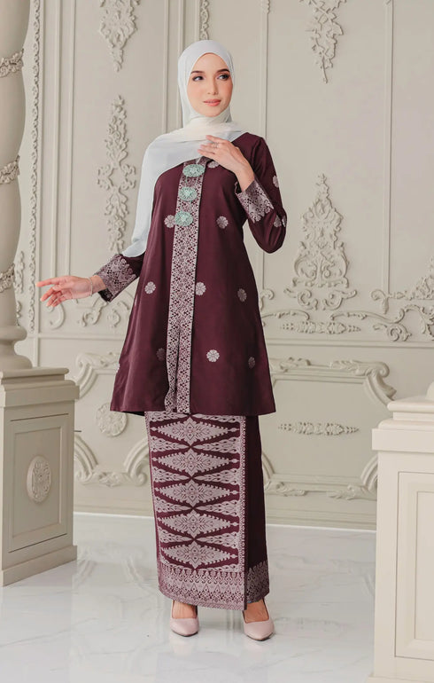 Laylo kebaya | Maroon Silver